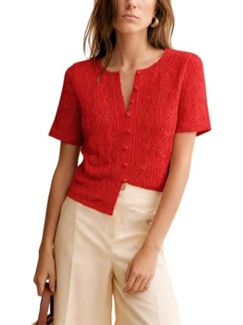 Sézane Cybele sweater in red